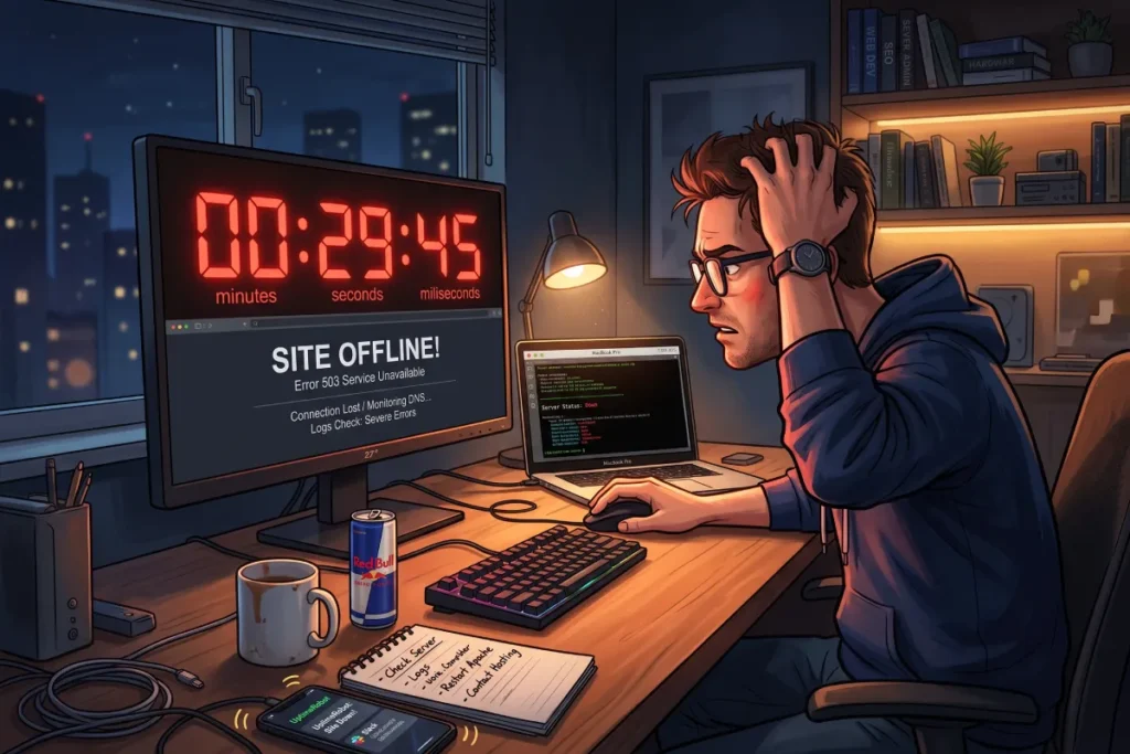 Meu site saiu do ar: o que fazer nos primeiros 30 minutos