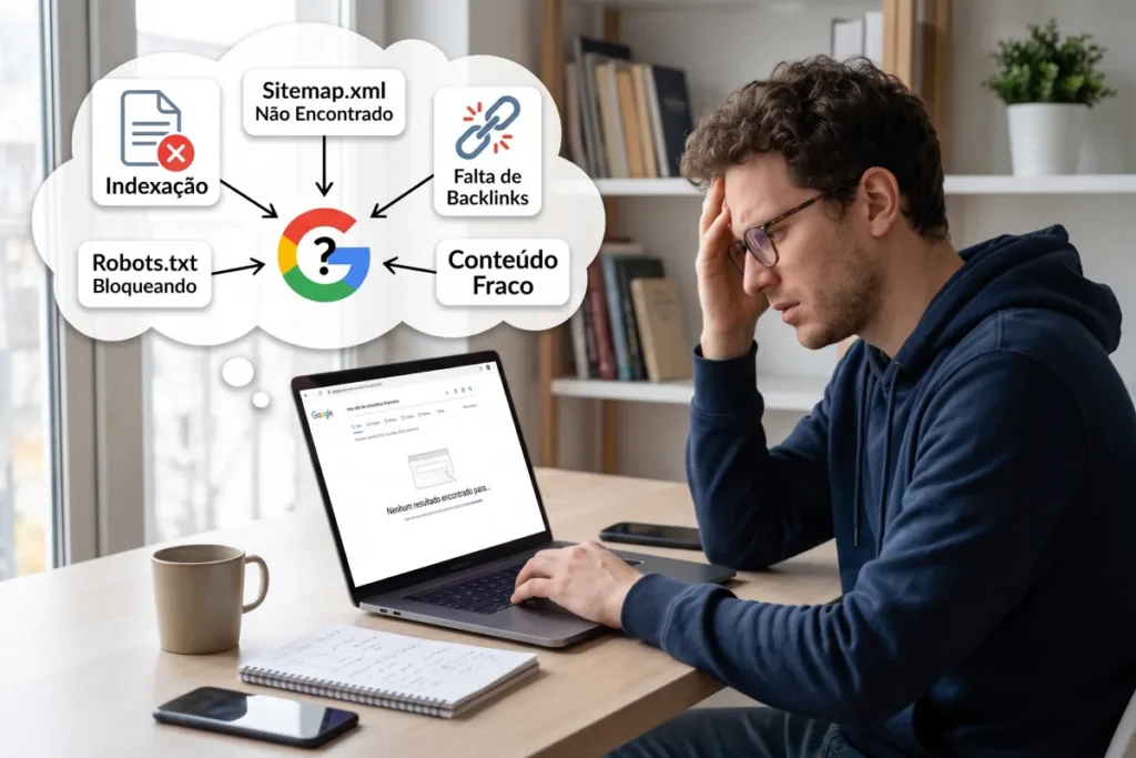 Por que meu site não aparece no Google mesmo depois de pronto