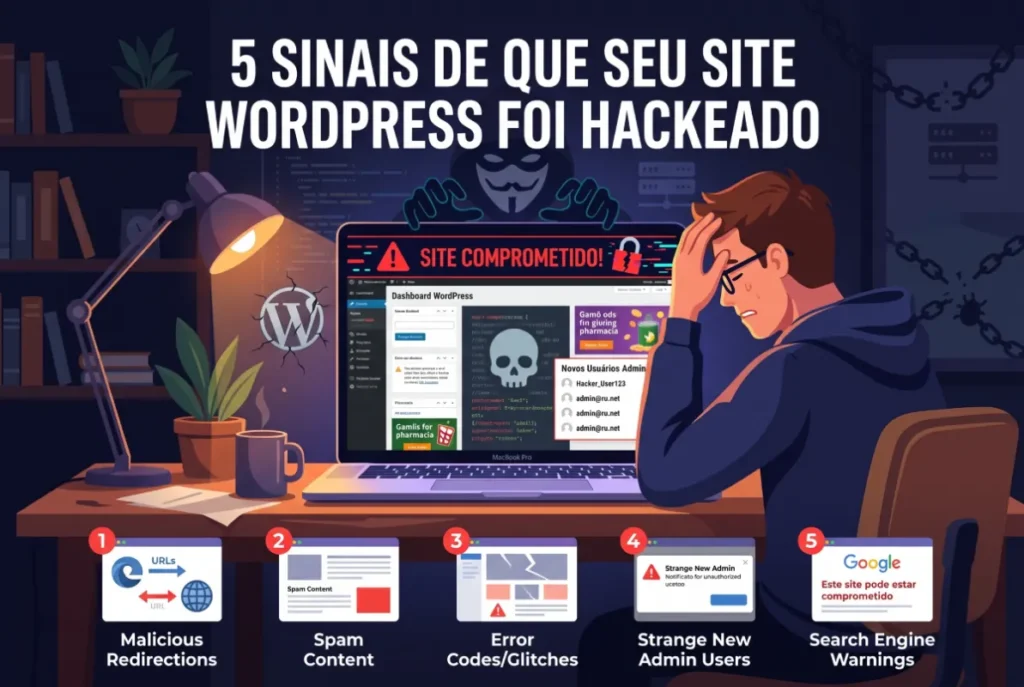 5 sinais de que seu site WordPress foi hackeado